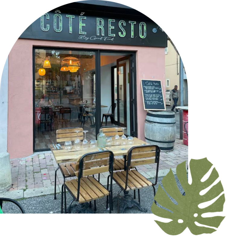 Le restaurant - Côté Resto - restaurant LA GARDE - Restaurant Le Pradet - Mine de Cap Garonne - Plage des Bonnettes - restaurant a faire LA GARDE